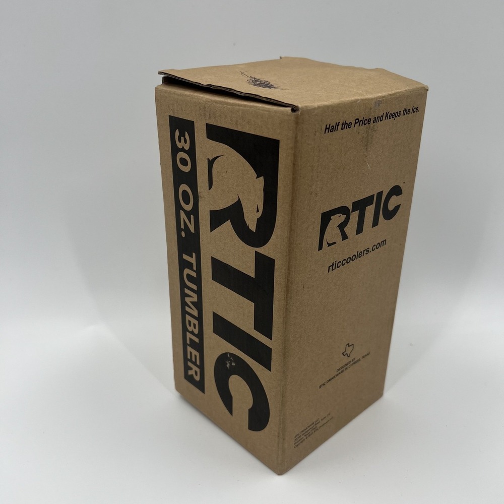 RTIC 30 oz Insulated Tumbler Stainless Steel Coffee Travel Mug Lid Silver
